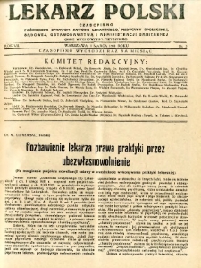 Lekarz Polski 1931 R.7 nr 3
