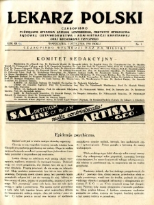 Lekarz Polski 1932 R.8 nr 1