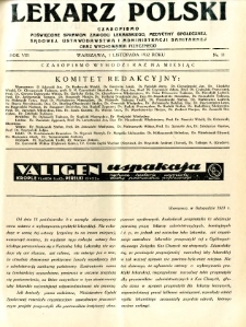 Lekarz Polski 1932 R.8 nr 11