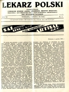 Lekarz Polski 1932 R.8 nr 12