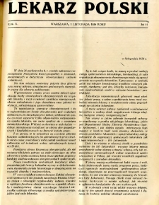 Lekarz Polski 1934 R.10 nr 11