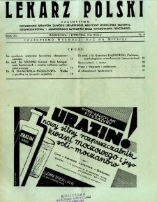 Lekarz Polski 1935 R.11 nr 4