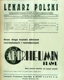 Lekarz Polski 1937 R.13 nr 5