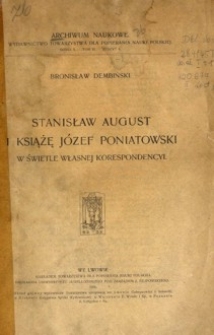 Stanisław August i książę Józef Poniatowski w świetle własnej korespondencji