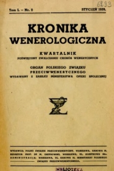 Kronika Wenerologiczna 1939 R.1 nr 2