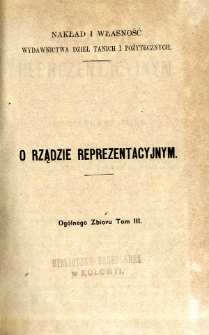 O rządzie reprezentacyjnym
