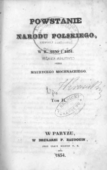 Powstanie narodu polskiego w roku 1830 i 1831. T. 2