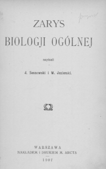 Zarys biologji ogólnej