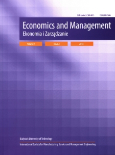 Ekonomia i Zarządzanie : Kwartalnik Wydziału Zarządzania. T. 7 nr 4