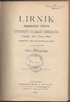 Lirnik : pierwszy zbiór utworów na głosy mieszane : (sopran, alt, tenor, bas) : polskich i obcych kompozytorów. 2