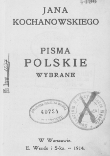 Pisma polskie wybrane