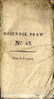 Dziennik praw Królestwa Polskiego. T. 11, nr 42-46.