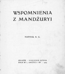 Wspomnienia z Mandżuryi