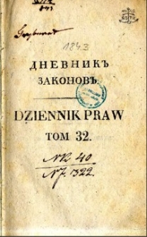 Dziennik praw Królestwa Polskiego. T. 32, nr 103-104.