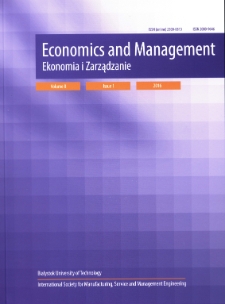 Ekonomia i Zarządzanie : Kwartalnik Wydziału Zarządzania. T. 8 nr 1