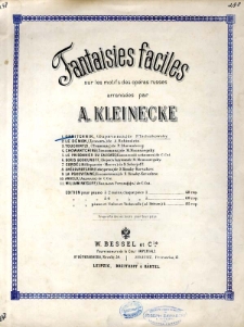 Fantaisies faciles : sur les motifs des opéras russes.1, Opritchnik = Opričnik'.