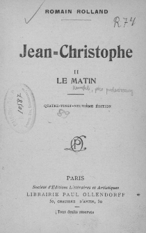 Jean Christophe. 2, Le matin