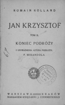 Jan Krzysztof. T. 10, Koniec podr&oacute;ży
