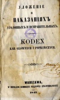 Kodeks kar głównych i poprawczych.