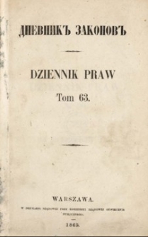 Dziennik praw Królestwa Polskiego. T. 63, nr 194-207
