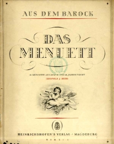 Das Menuett :21 Menuette aus dem 17. und 18. Jahrunde .
