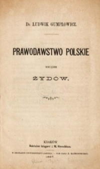 Prawodawstwo polskie względem Żydów