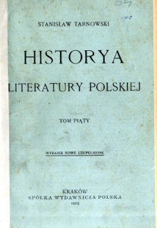 Historya literatury polskiej. T. 5, Wiek XIX. 1831-1850