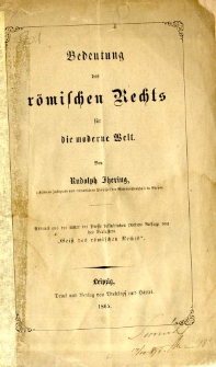 Bedeutung des römischen Rechts für die moderne Welt