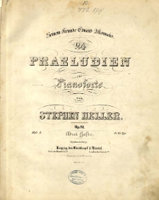 24 Preluden : für Pianoforte : Op. 81. Heft 1.