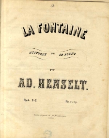 La fontaine : nocturne pour le piano : Op. 6. No. 2.