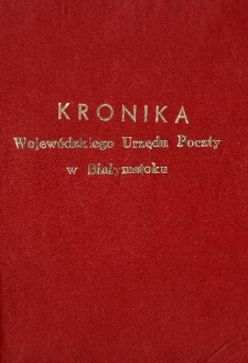 Kronika Wojewódzkiego Urzędu Poczty w Białymstoku
