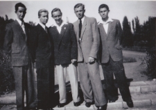 Członkowie Klubu Związkowiec, Park Planty, Białystok, 1951 r.