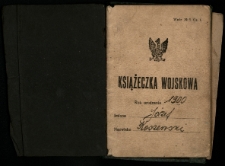 Książeczka wojskowa Józefa Koszewskiego, Białystok, 1927 r.