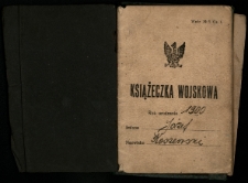 Książeczka wojskowa Józefa Koszewskiego, Białystok, 1927 r.