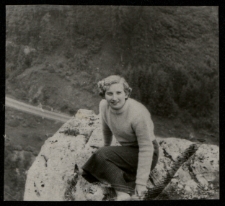 Ligia Halina Liskowacka–Zinkow w górach, 1956 r.