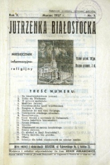 Jutrzenka Białostocka 1937, R.10, nr 3 (marzec)
