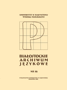 Białostockie Archiwum Językowe nr 16