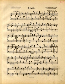 Melodie, Op. 3 , No 1 : F dur : für Clavier