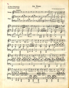 An Rose, für tiefe Stimme : Op. 15 No 1.