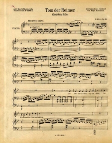 Tom der Reimer: Altschottische Ballade, Op. 135.