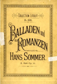 Balladen und Romanzen : für eine mittlere stimme. 2. Heft Op. 11