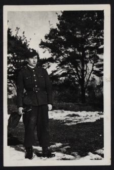Adolf Polecki w trakcie odbywania zasadniczej służby wojskowej, lata 40-50. XX w.