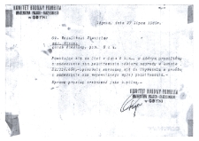 List Komitetu Budowy Pomnika Braterstwa Polsko-Radzieckiego do Stanisława Wakulińskiego, Gdynia, 27 lipca 1949 r.
