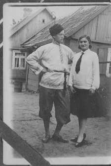 Zdjęcie rodzinne Buchholzów, ul. Skorupska 40, Białystok, lata 20-30. XX w.