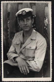 Józef Czołpiński w ogrodzie, lata 60. XX w.