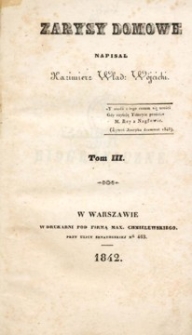 Zarysy domowe. T. 3