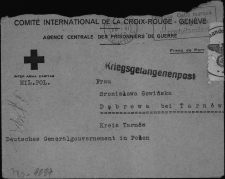 Listy przesyłane za pomocą Czerwonego Krzyża w sprawie poszukiwania członków rodziny, 1940-1941 r.