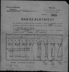 Nakaz płatniczy wystawiony na Wincentego Prusa za podatek od nieruchomości przy ul. Koszykowej 4, Białystok, 1928 r.