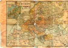 Mapa Europy z granicami według traktatów pokojowych
