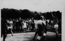 Zlot Towarzystwa Krzewienia Kultury Fizycznej, mecz siatkówki, Łomża, 1967 r.